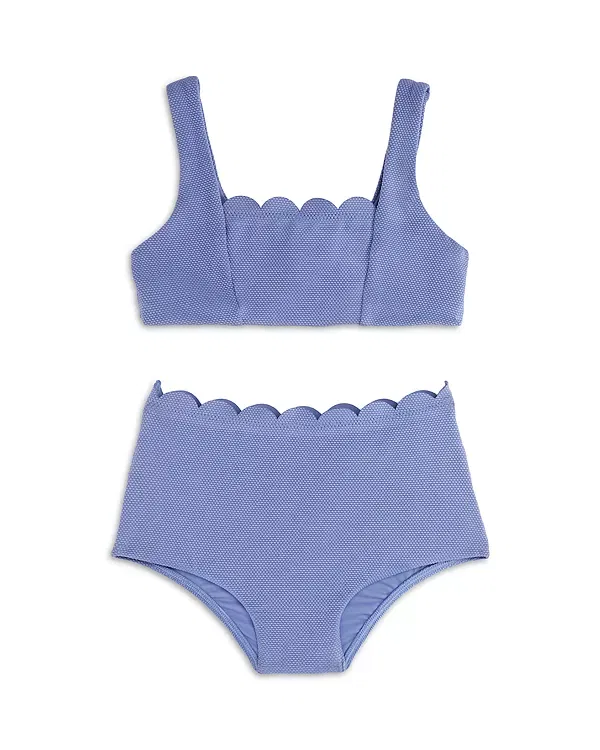 Детский купальник-комплект для девочек с принтом Seashell Swirl L*Space, Chambray