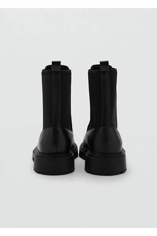 Детские ботинки для девочек с коротким каблуком Mango Kids, Black — фото 4