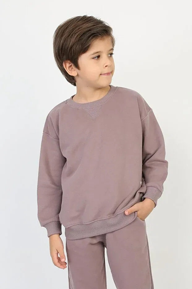 Детские свитшот для мальчиков с принтом Boy'S Crew Neck Chocolate Replix, Chocolate
