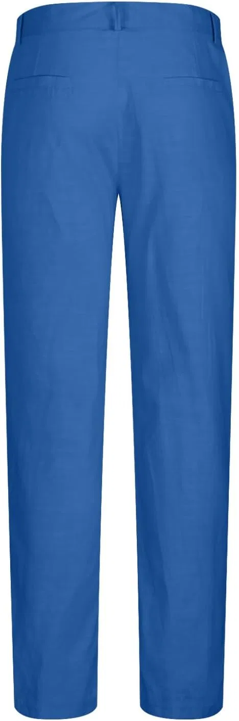 Мужские брюки прямого кроя из льна, Gentleman Straight Fit, синий — фото 3