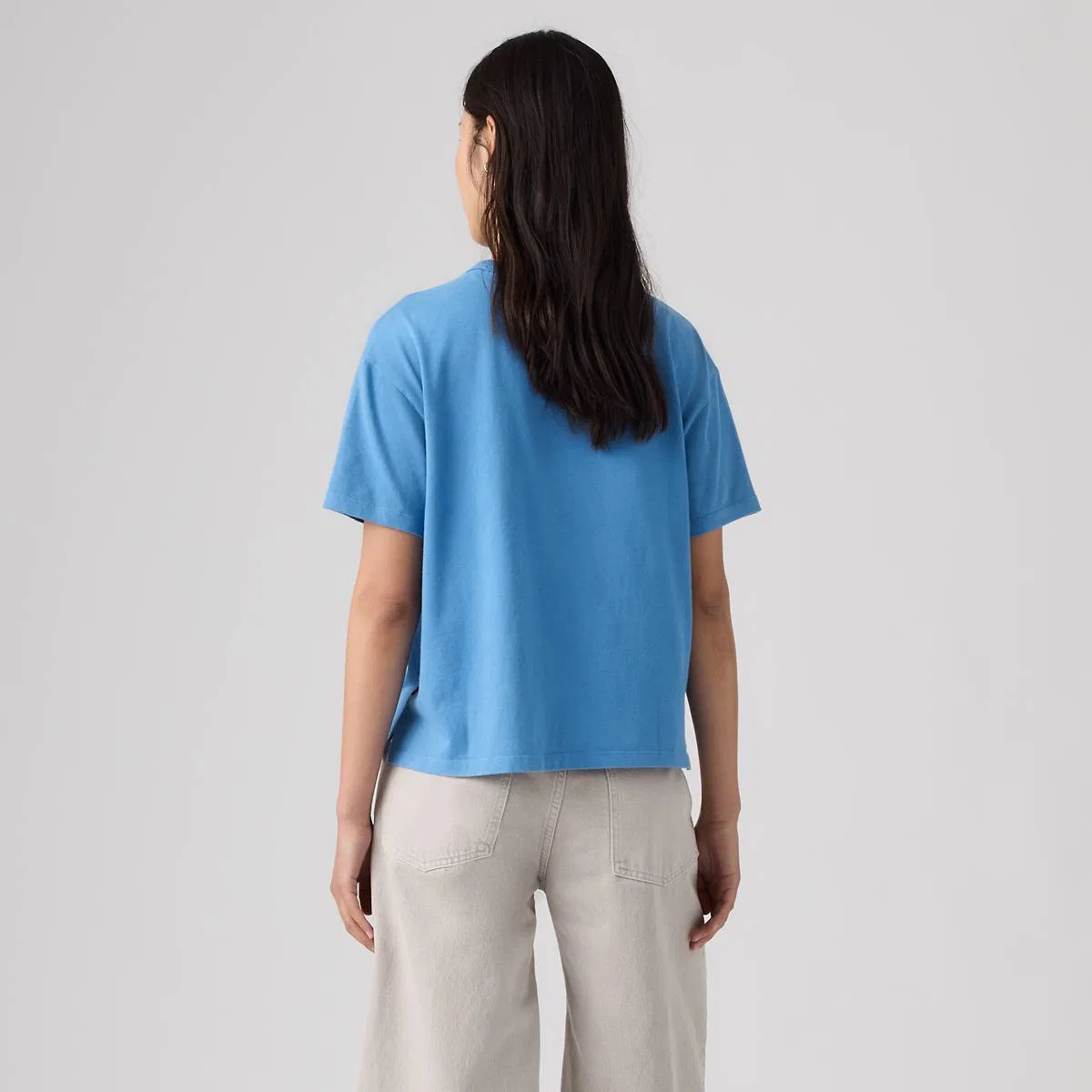 Футболка с коротким рукавом в винтажном стиле с графическим принтом Levi's, Hazy Daisy Parisian Blue - Blue — фото 4