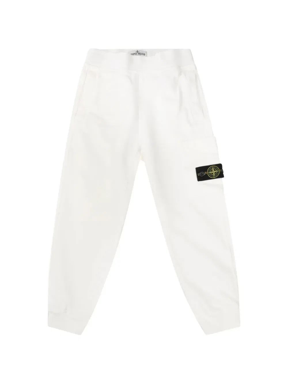 Брюки-карго с нашивкой «Компас» Stone Island Junior, белый