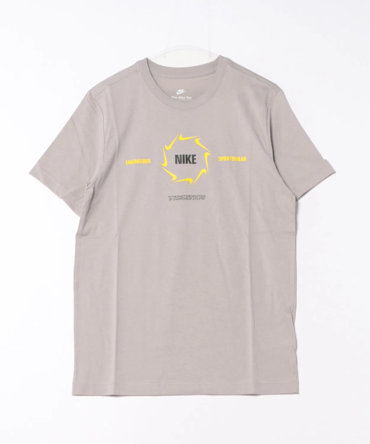 Мужская футболка с коротким рукавом, хлопковая NIKE, Grey