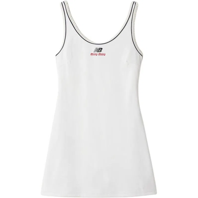 Женское платье без рукавов с короткой юбкой X New Balance Sleeveless MIU MIU, White