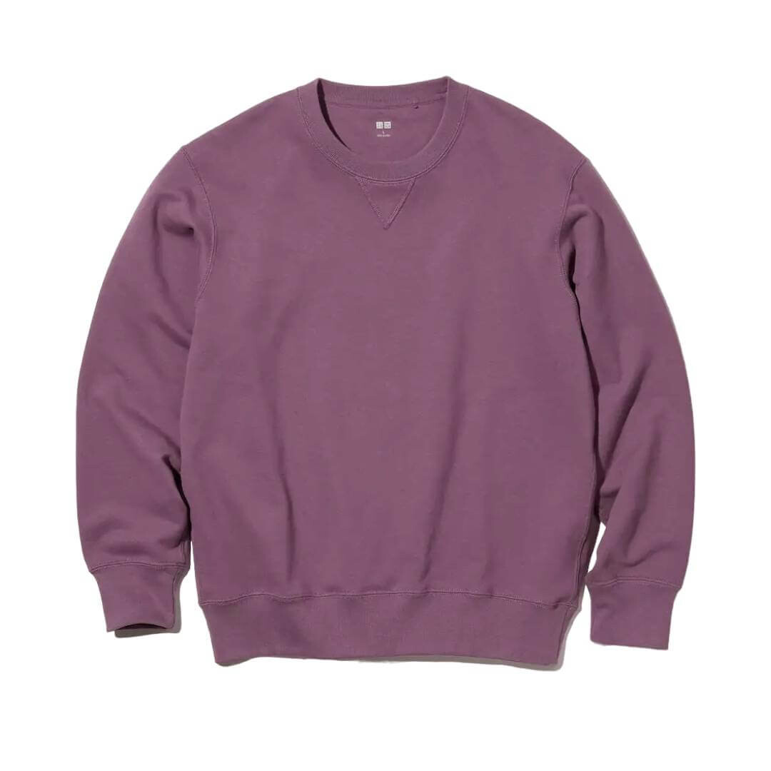 

Свитшот с круглым вырезом Uniqlo, фиолетовый