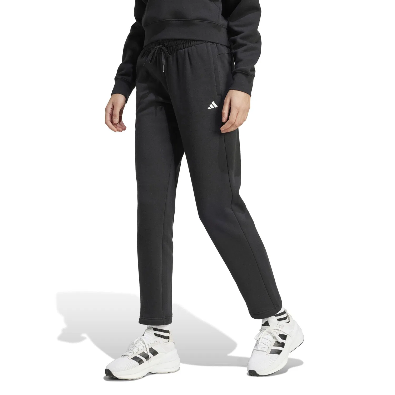 Женские спортивные штаны с открытым низом adidas W SL FC PT, Черный — фото 2