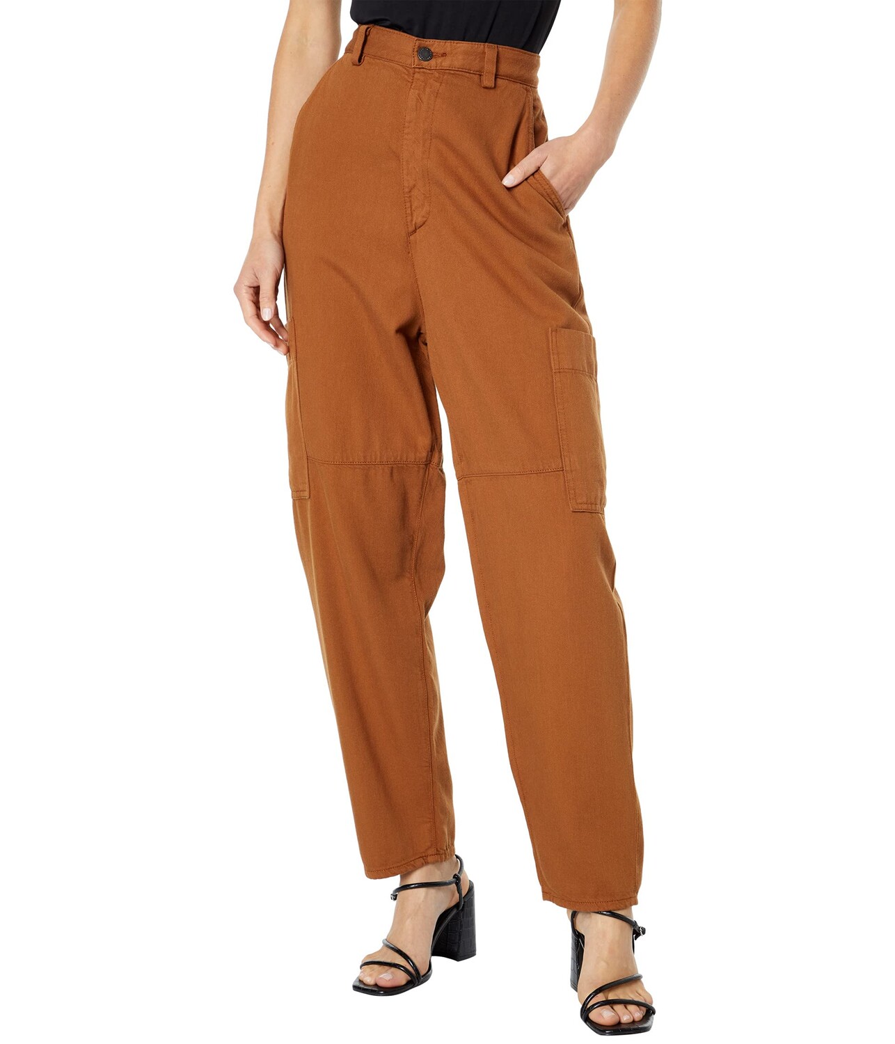 

Брюки AG Adriano Goldschmied, Renn Hi-Rise Barrel, Коричневый, Брюки AG Adriano Goldschmied, Renn Hi-Rise Barrel