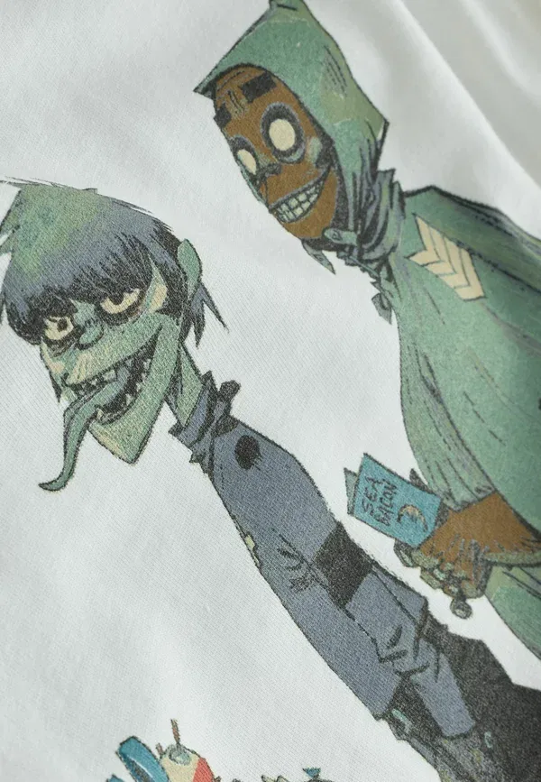 Футболка с принтом Gorillaz Next, White, белый — фото 4