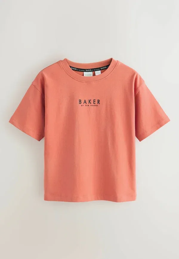 Футболка хлопковая Baker By Ted Baker, черный/оранжевый — фото 3