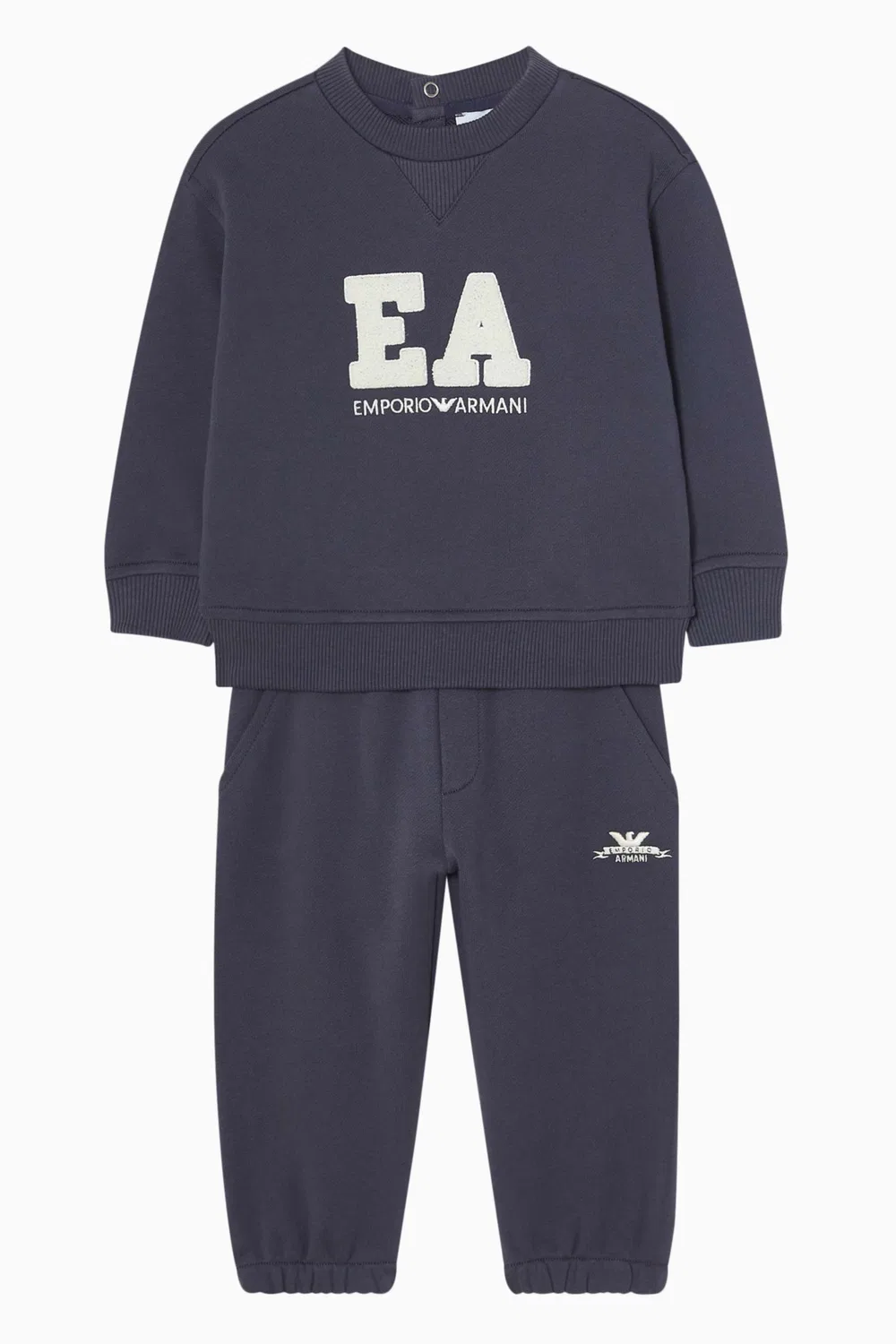 Штаны из футера с логотипом Emporio Armani, фиолетовый — фото 2