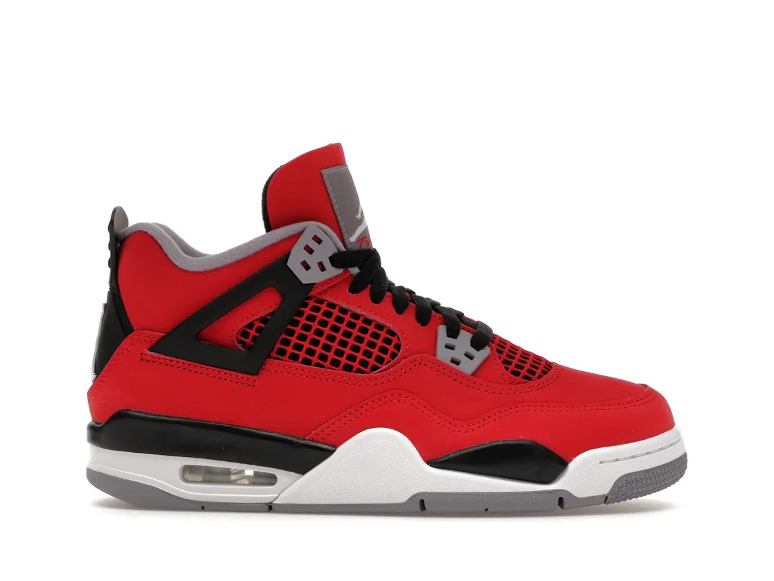 Детские кроссовки Lifestyle с замшевым верхом Jordan 4 Retro, Fire Red/White/Black/Cement Grey