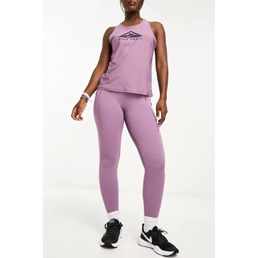 Женские леггинсы с высокой посадкой Nike Dri Fit Universa High Rise 7/8 Length, Сиреневый — фото 4
