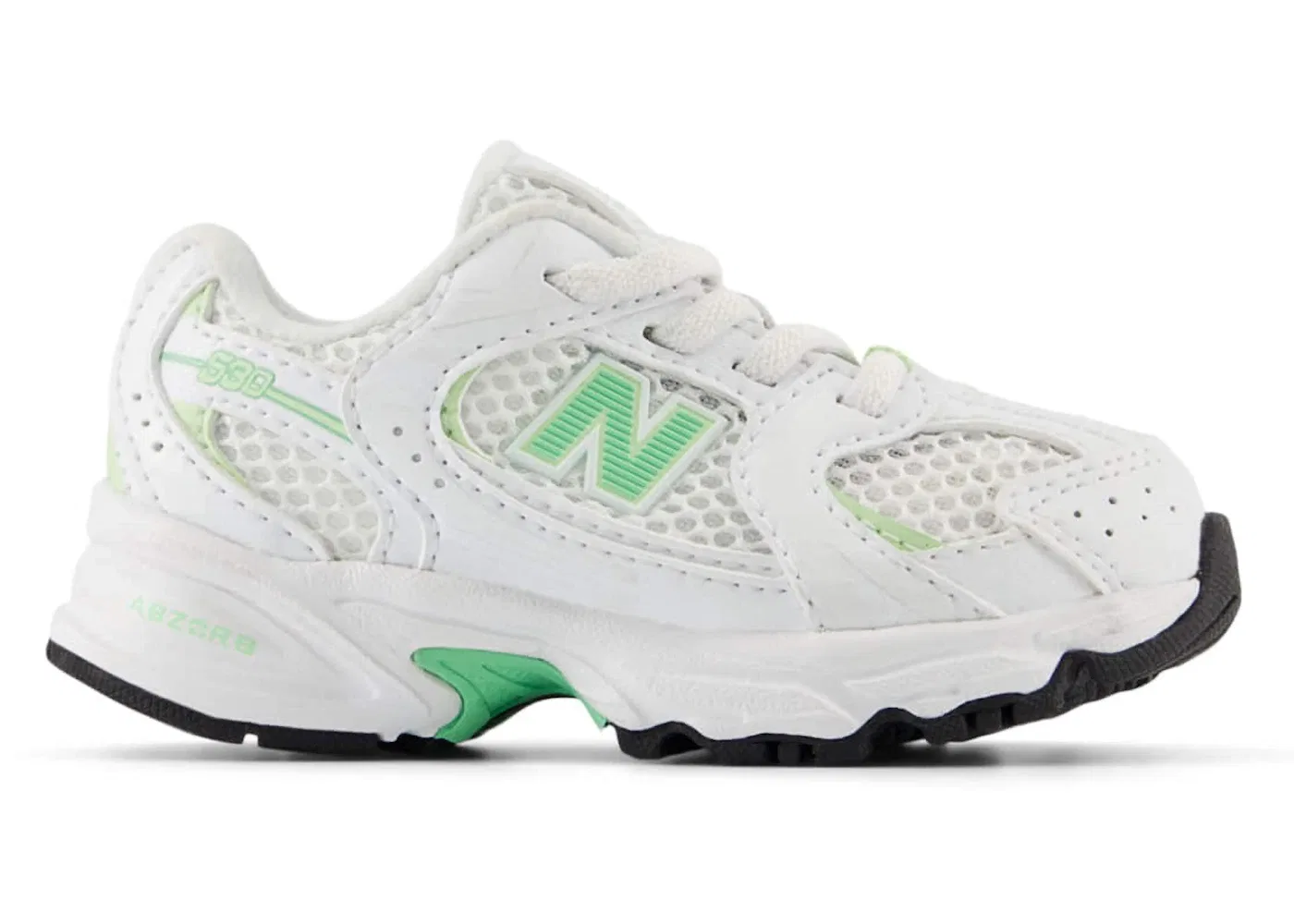 Детские кроссовки с системой шнуровки Bungee Lace New Balance, White/Melon Water