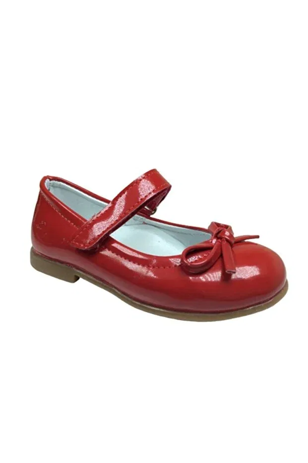Детские балетки для девочек с ортопедической стелькой Ortopedikal 1010 baby red patent leather mustache bow girls' ballerina shoes 100% leather evening dress wedding shoes Generic Brands, Red — фото 2