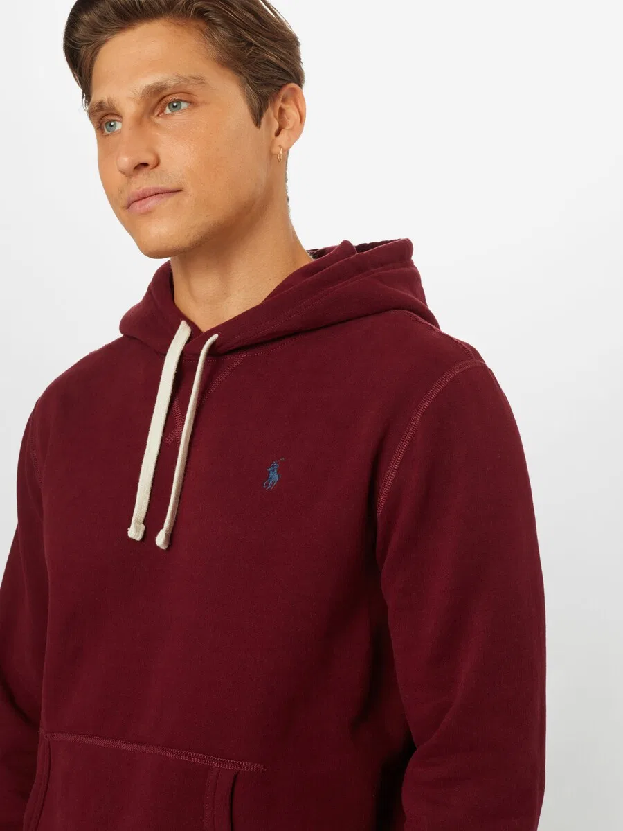 Толстовка Polo Ralph Lauren прямого кроя, цвет винно-красный — фото 3