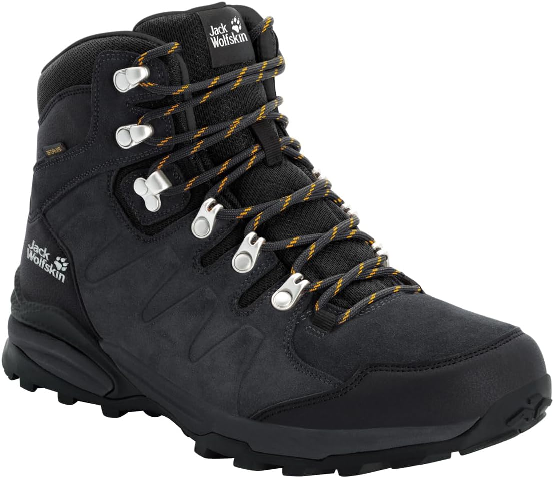 Мужские ботинки Jack Wolfskin Refugio Texapore Mid, Phantom/Burly Yell — фото 4