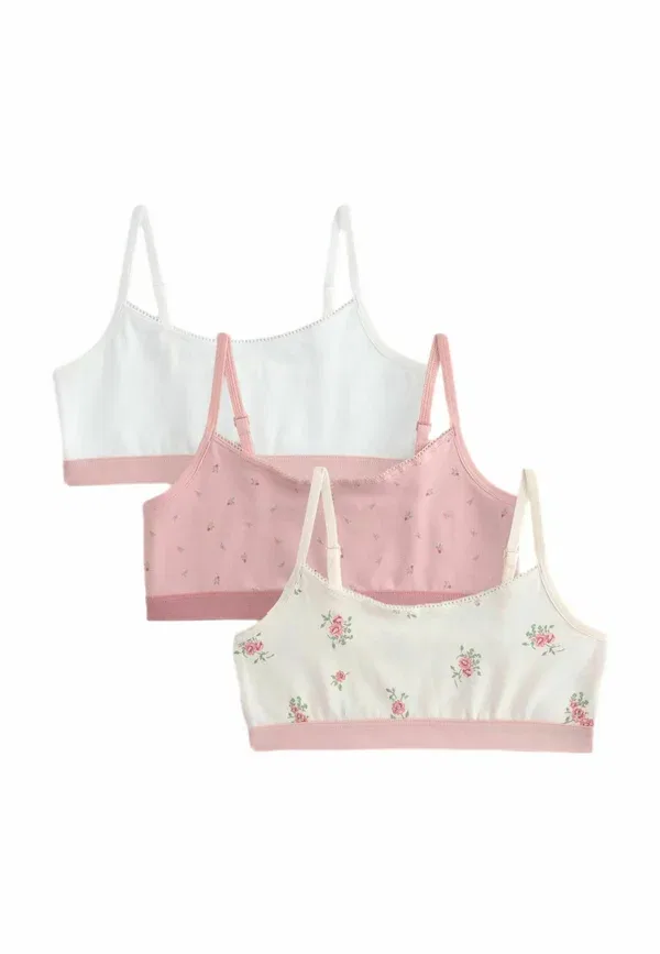 Бюстгальтер цветочный Regular fit - crop 3 pack Next, Pink, розовый