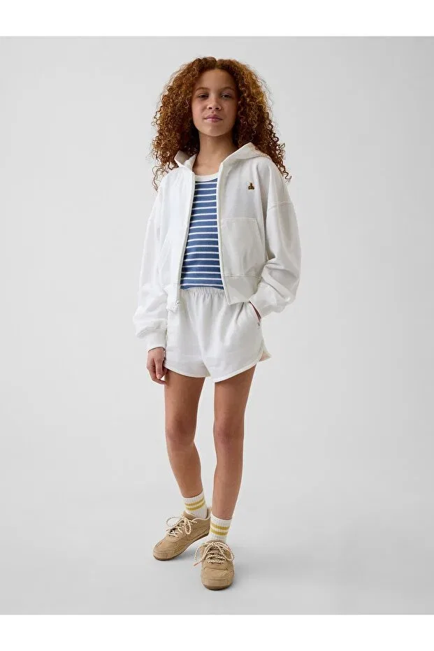 Детские шорты для девочек хлопковые Gap, White-002