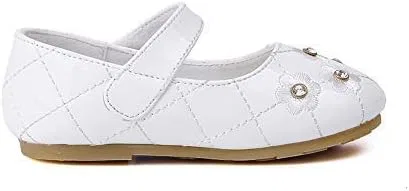 Детские балетки для девочек с принтом Flower Ballerina Flats Princess Dress Mary Jane Shoes Chiximaxu, White — фото 4
