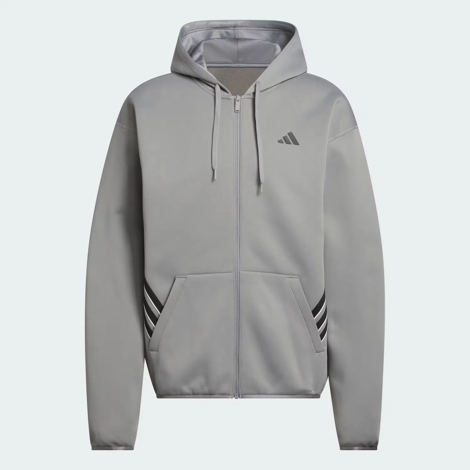 Мужское худи на молнии с технологией Climawarm Crazy Warm Adidas Performance, серый/черный — фото 4