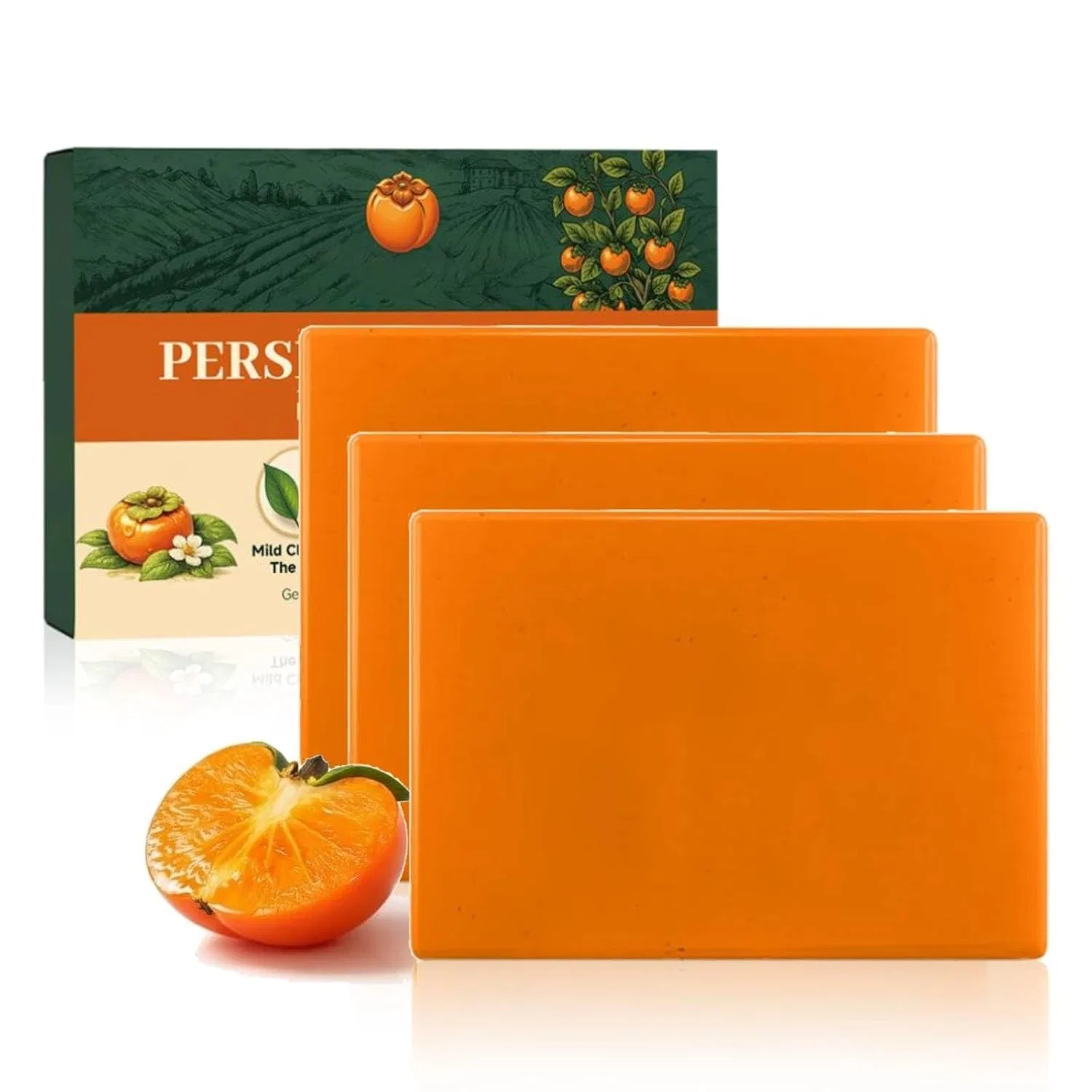 Твердое мыло Persimmon Soap, vokkrv, 100g, 3PC