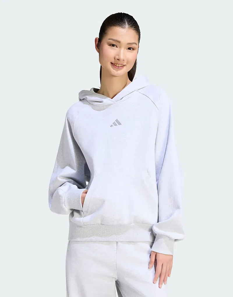 Худи Small Logo Kit Adidas Performance, светло-серый