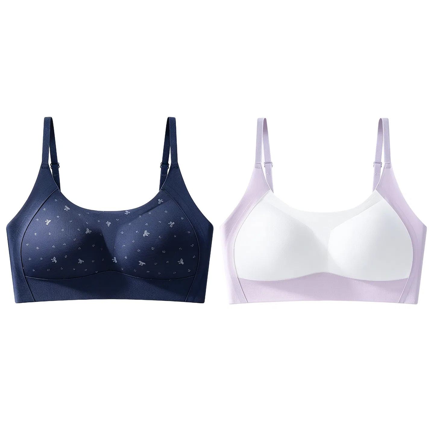 Детское спортивное бюстгальтер для девочек без бретелек Red bean, Taro Purple+Blue Bow