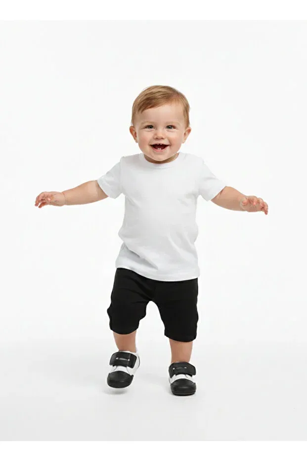 Детские туфли для девочек на плоской подошве First Step Shoes Sema Baby, Black — фото 2
