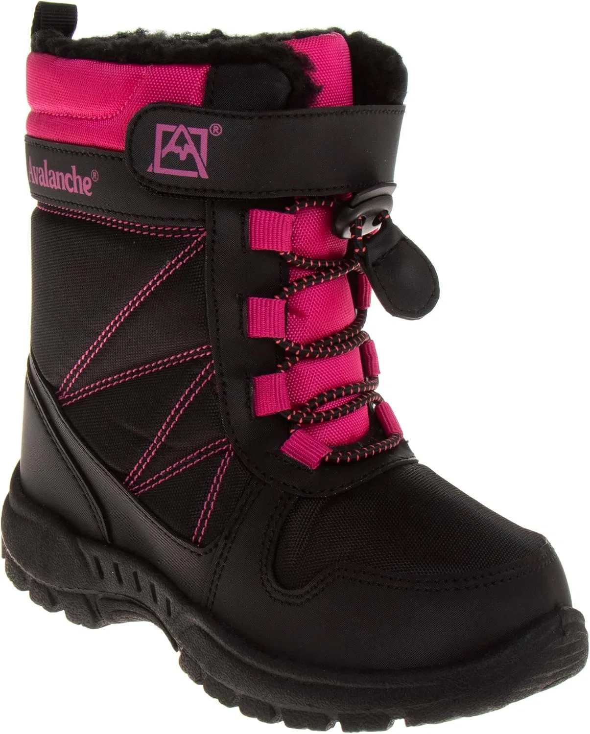 Детские утепленные снежные ботинки Avalanche, Pink Black