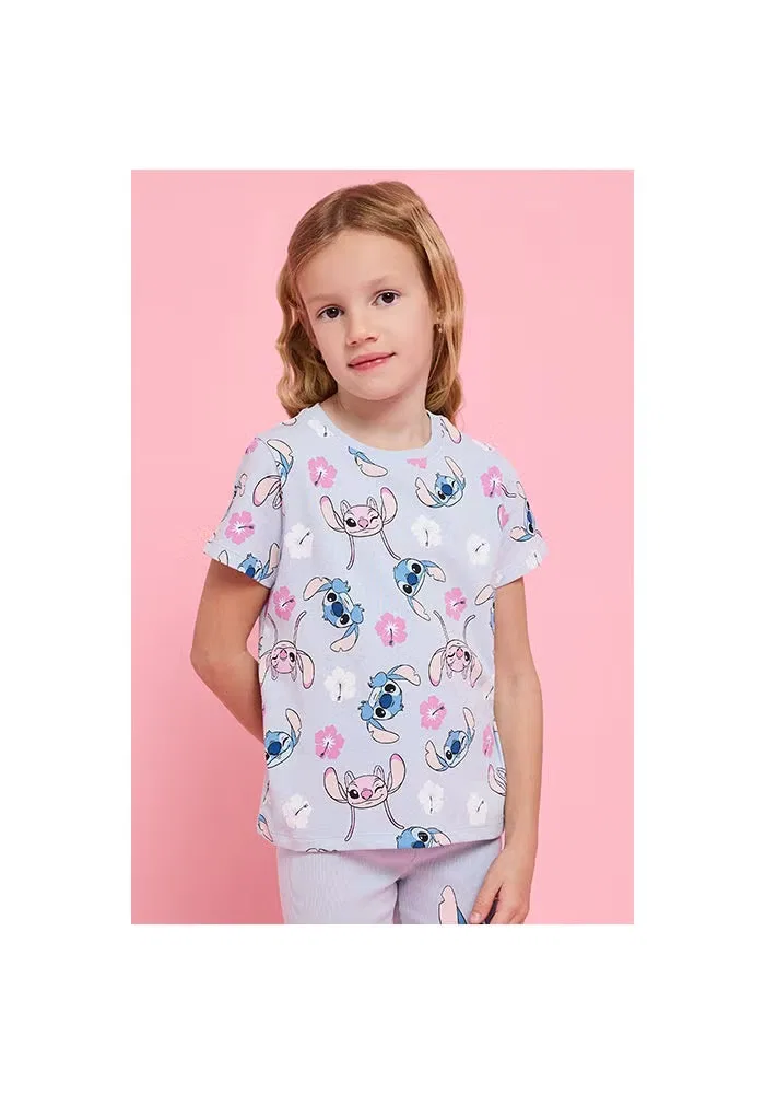 Комплект одежды с принтом Angel & Stitch R&B, синий — фото 3