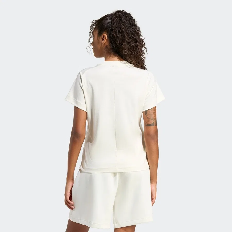 Футболка женская с принтом Sportswear KC9818 SOFT LUX TEE adidas, Белый — фото 2