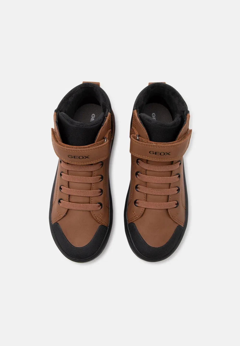 Gisli boy - высокие кроссовки Geox, Brown/Black — фото 4