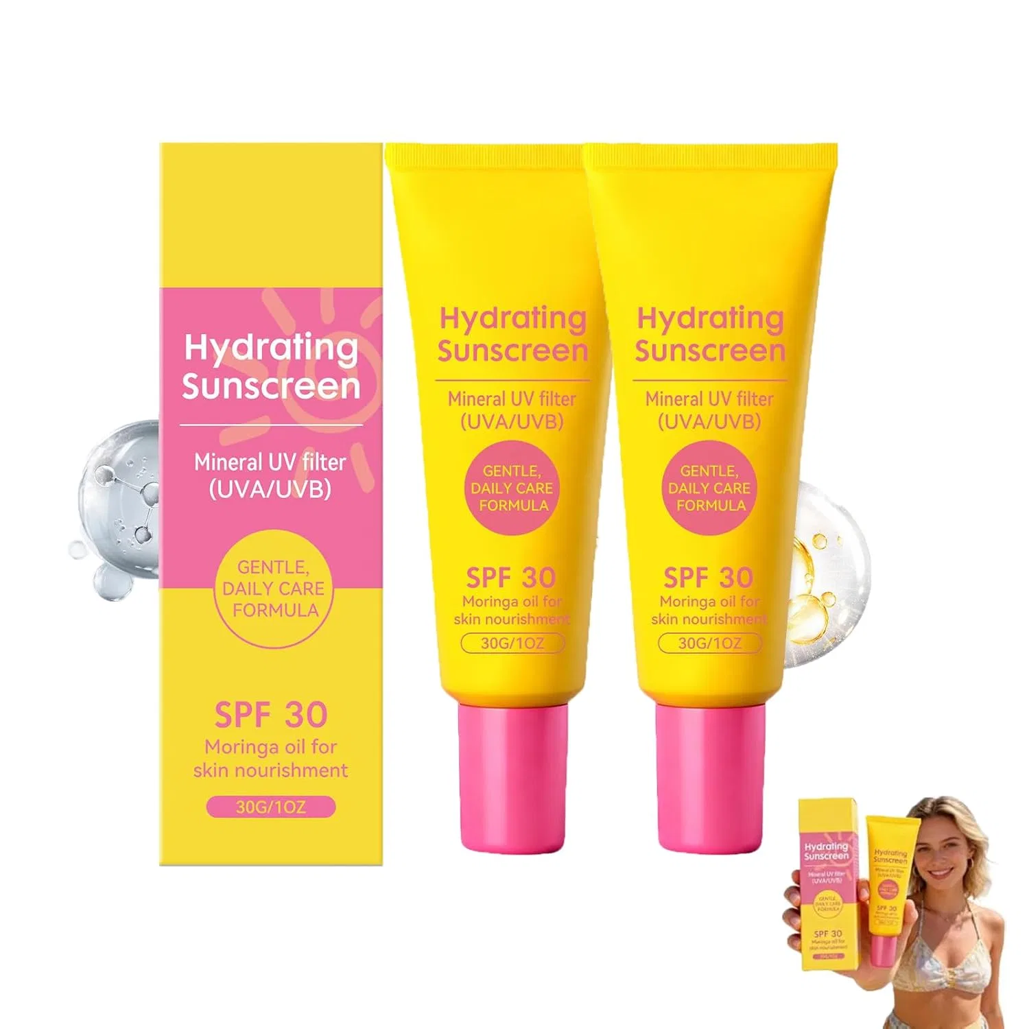 Солнцезащитный крем для лица LSF 30 NTHFECG, 30 г, 2PC