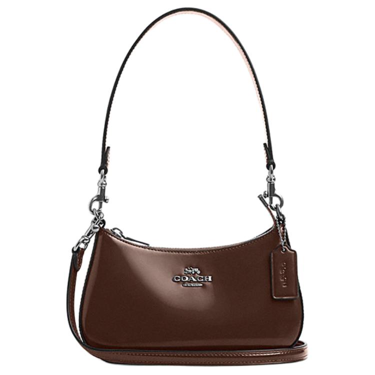 

Кошелек из телячьей кожи Coach Maple на цепочке мини женский