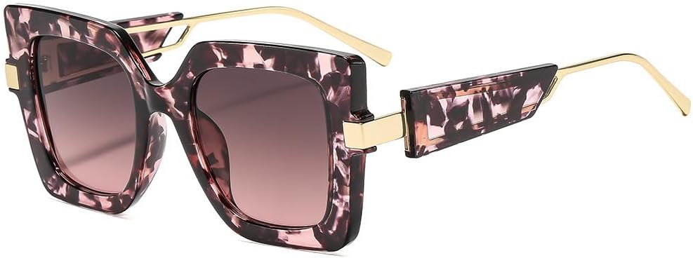 

Модные солнцезащитные очки для женщин в стиле стимпанк, для отдыха, солнцезащитные очки для мужчин, металлические, в большой оправе, защита от ультрафиолета UV400 KTUCN, C8graypink Flower