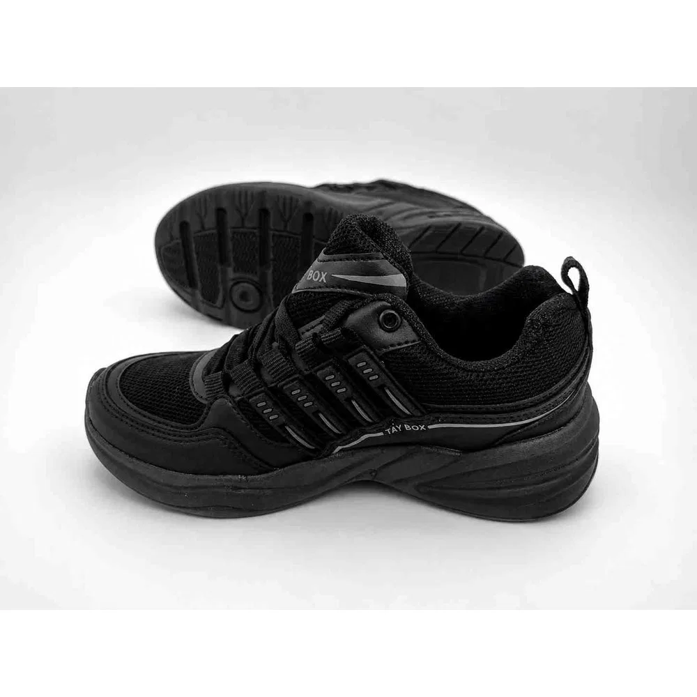 Детские спортивные кроссовки с шнуровкой, Black Taybox