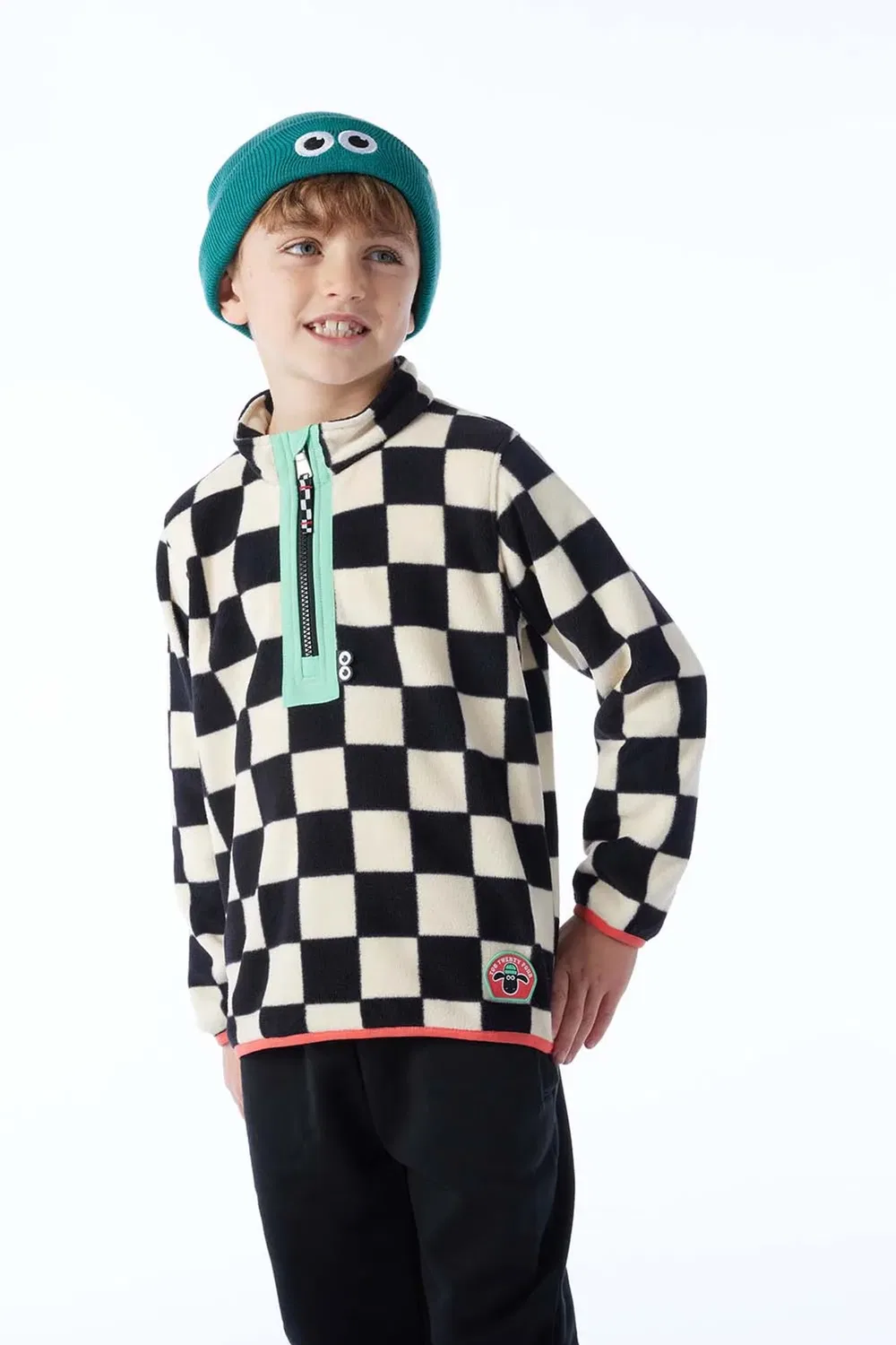 Детский флисовый свитшот с молнией Shaun the Sheep Tog24, Black — фото 4
