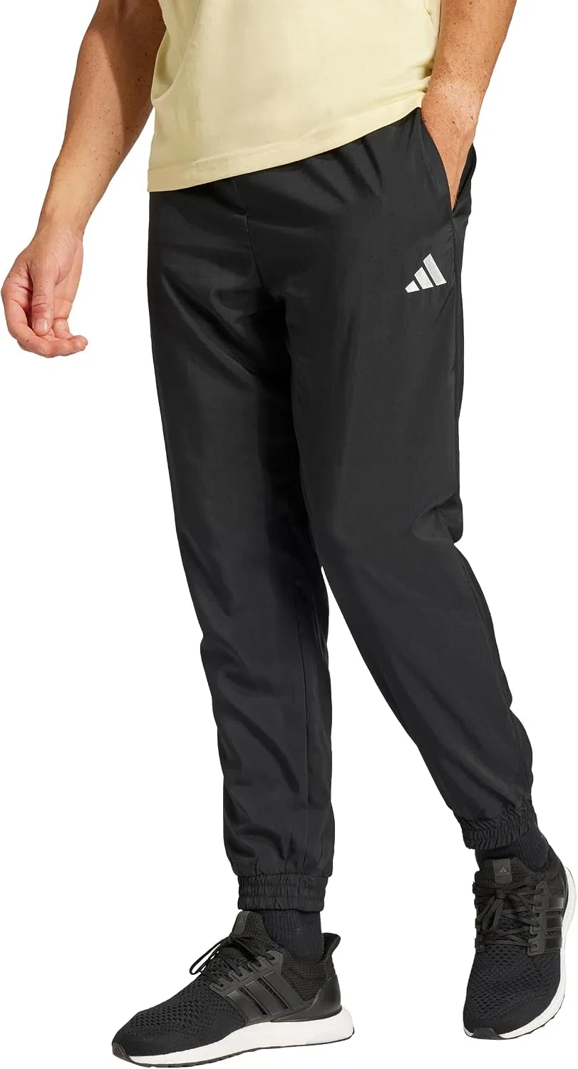 Мужские спортивные штаны с эластичным поясом Stanford, adidas, чёрный/белый — фото 2