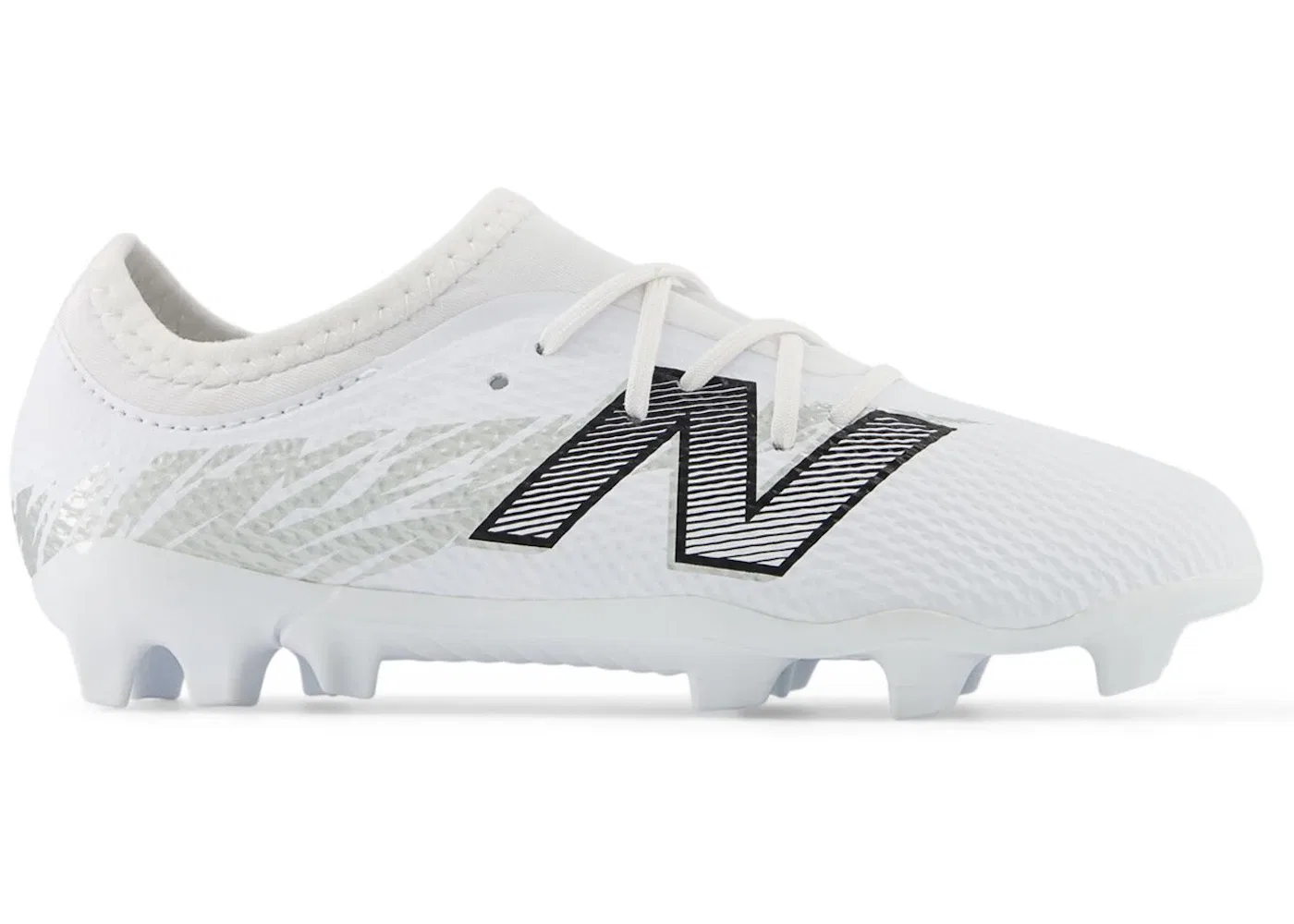 Детские бутсы New Balance Furon V8 Team Junior FG, NB White Metallic Silver Black
