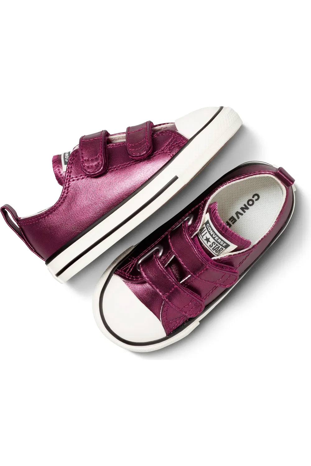Детские кеды на низком подъеме металлик Chuck Taylor All Star Converse, Mesa Rose/Egret/Black — фото 3