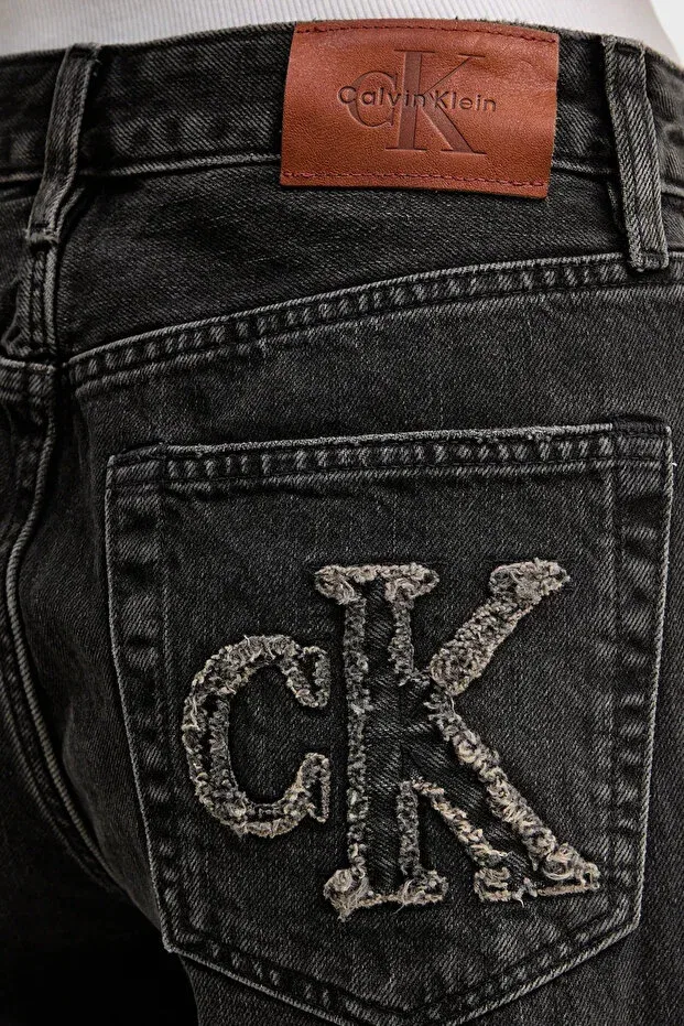Женские джинсы прямого кроя Calvin Klein, Black — фото 4
