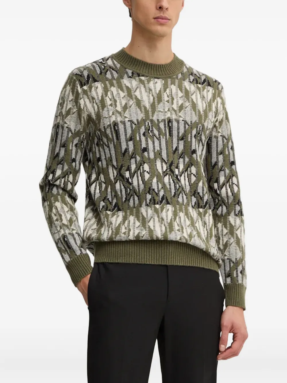 

Свитер с узором LIU JO, зеленый