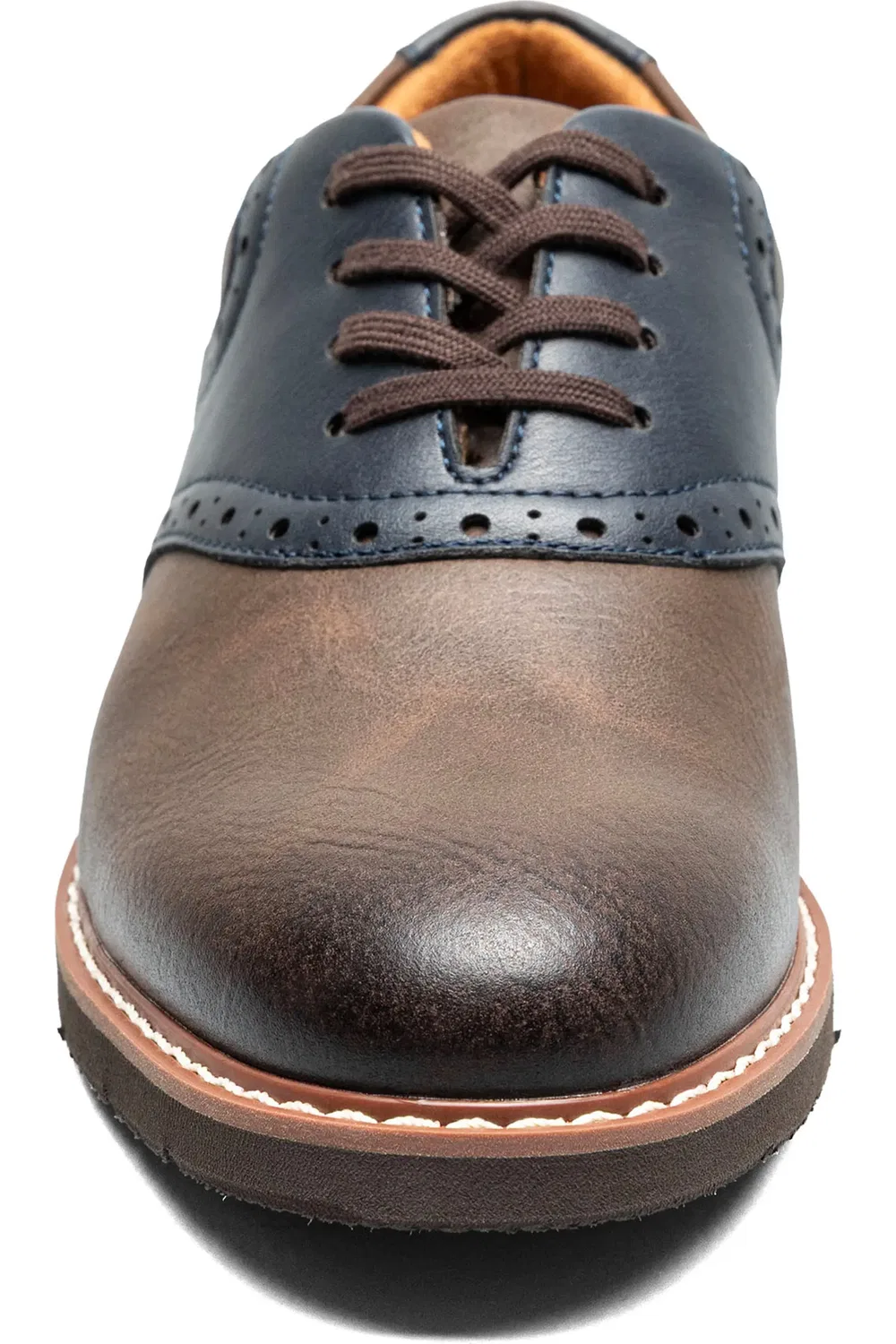 Детские туфли saddle shoe на мемори-пене Vibe Florsheim, Brown/Navy — фото 4