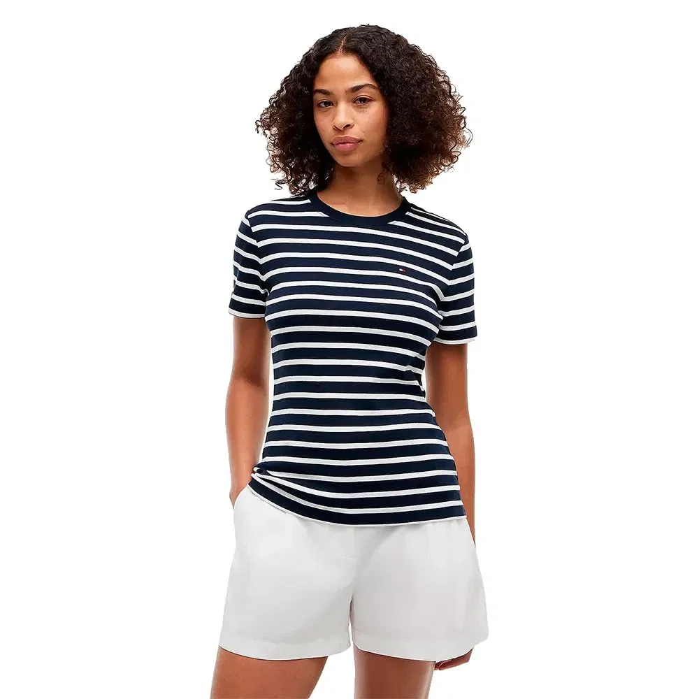 Женская футболка с полосатым принтом Slim Cody Tommy hilfiger, Blue