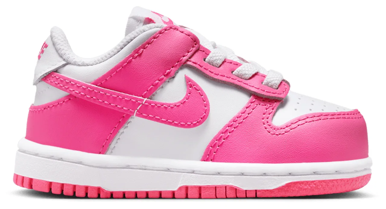 Кроссовки для девочек Dunk Low Nike, цвет Laser Fuchsia/White