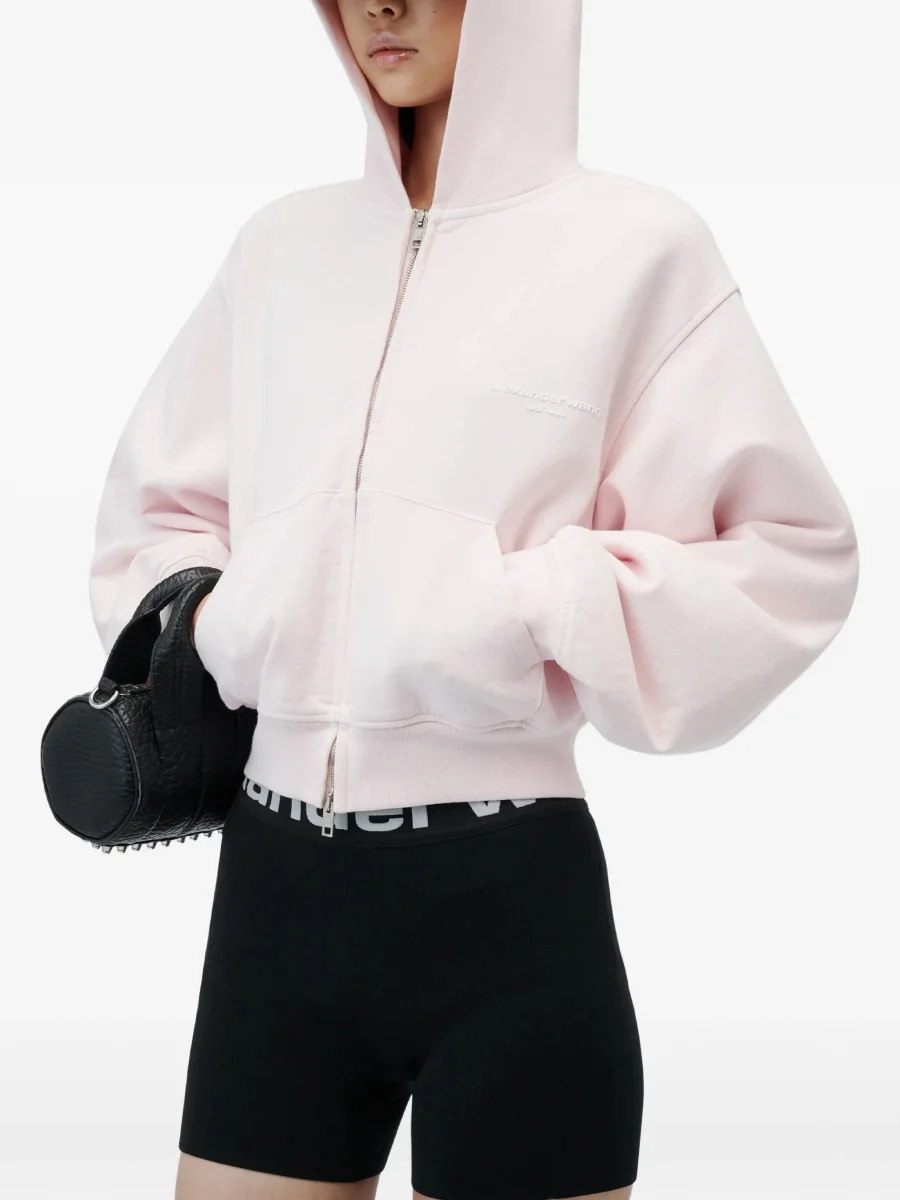 Худи Alexander Wang с логотипом, светло-розовый
