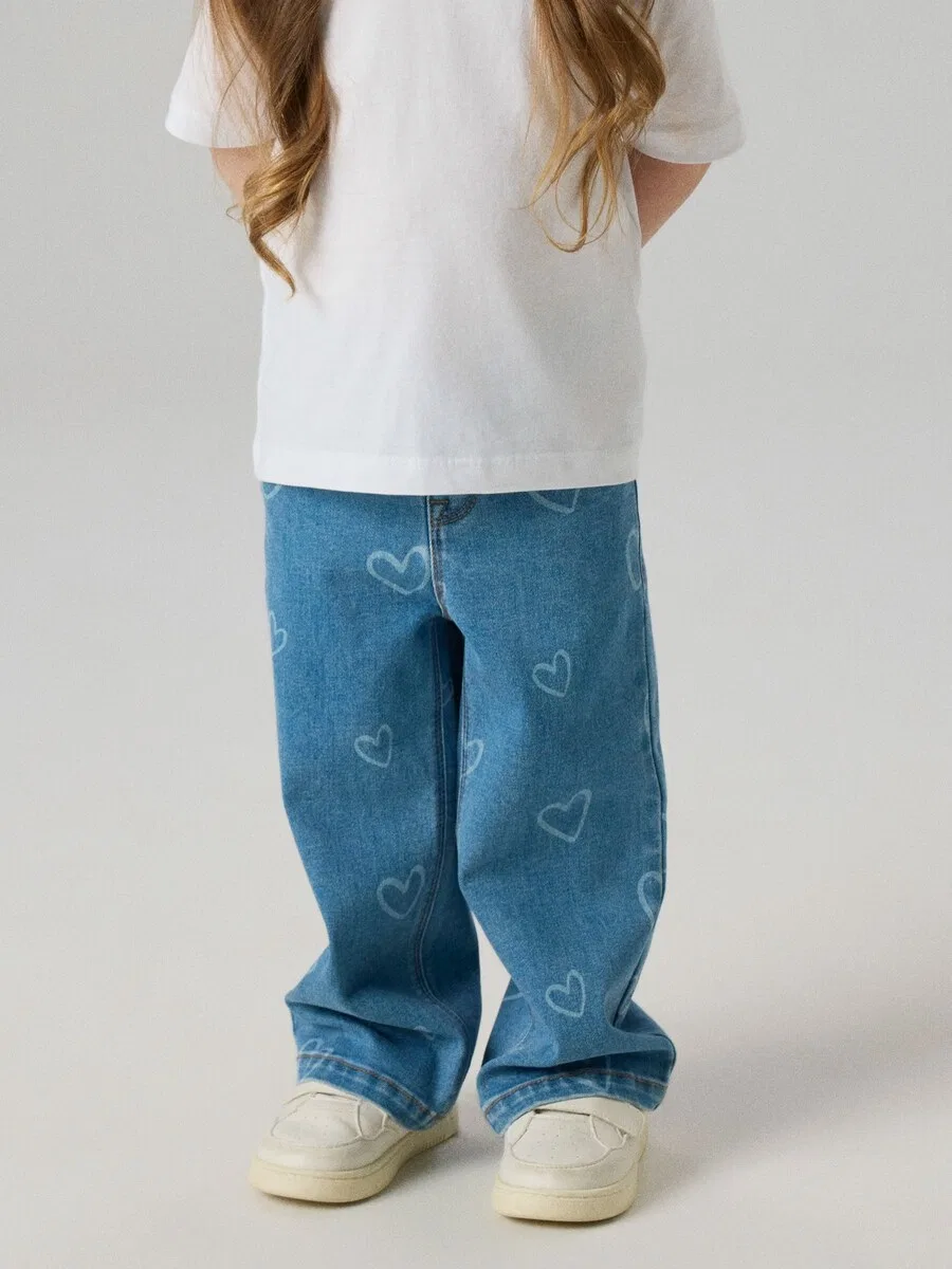 Джинсы NAME IT Wide leg Jeans 'NMFRose' синего цвета — фото 2