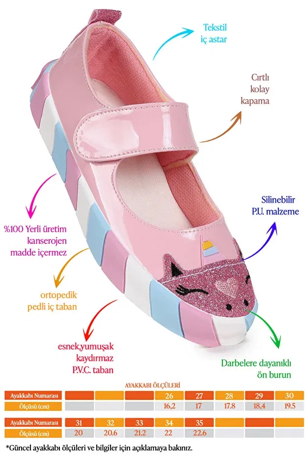 Детские балетки для девочек с принтом Gilan Velcro Kiko Kids, Pink — фото 3