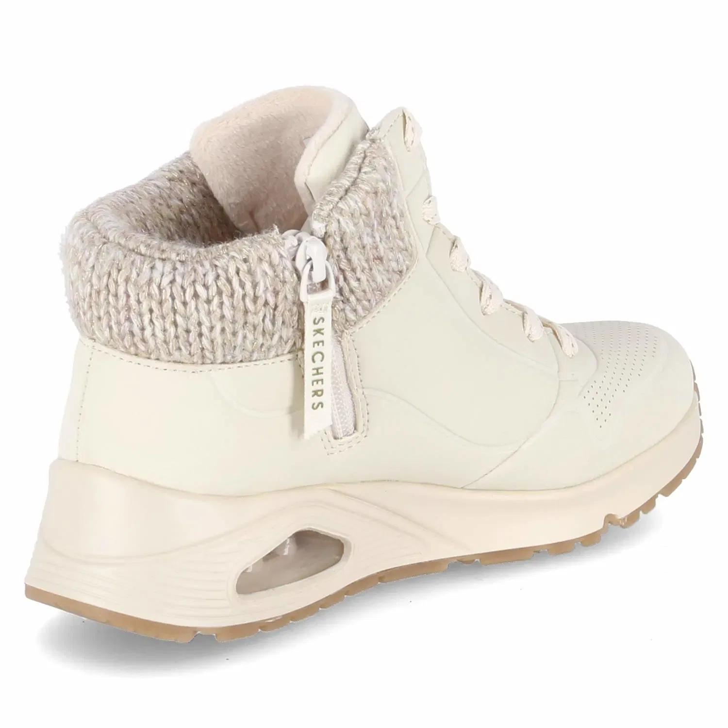 Кроссовки высокие на шнуровке Skechers, бежевый — фото 4
