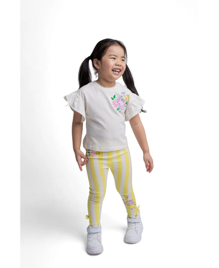 Комплект из топа и леггинсов Peppa Pig, Ivory Yellow Stripe — фото 3